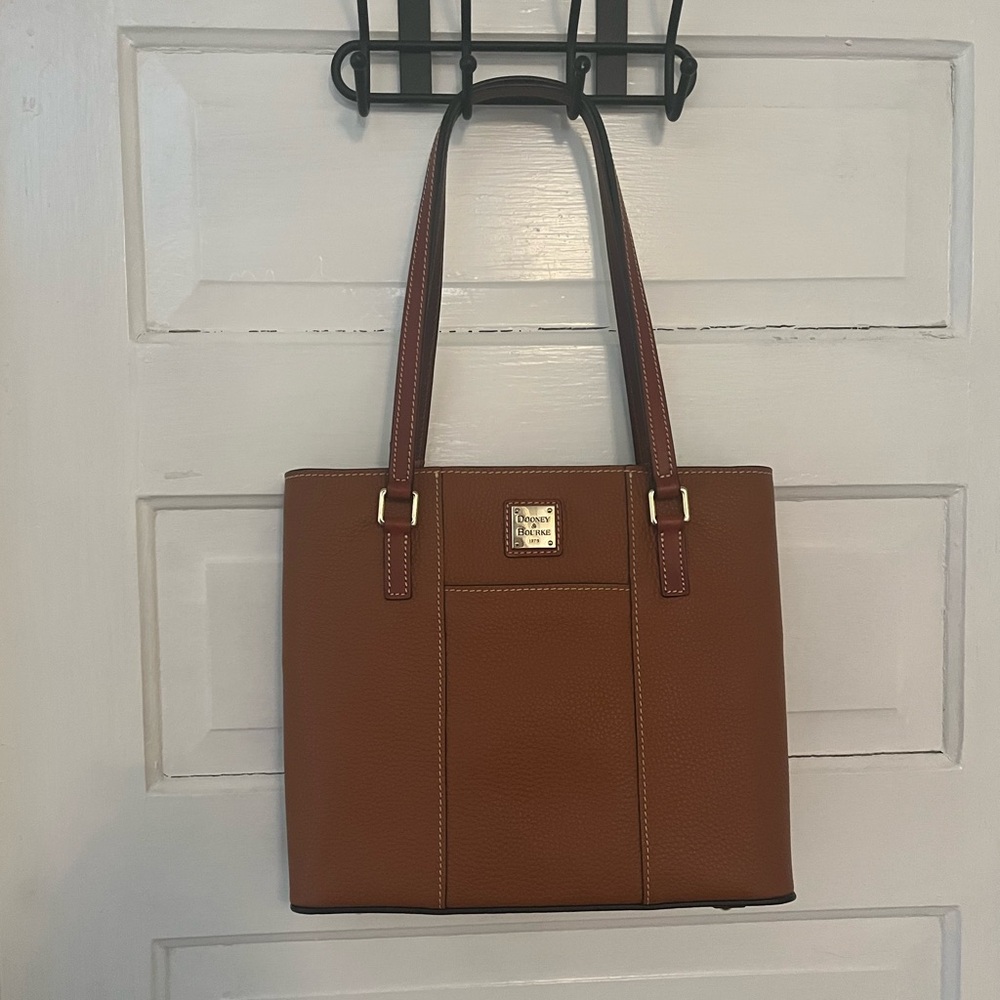 Dooney & Bourke Brown Pebble Leather Tote Lexington
